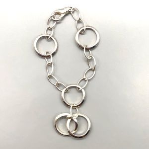 Argento Vivo sterling silver geometric style bracelet in adjustable size ❤️